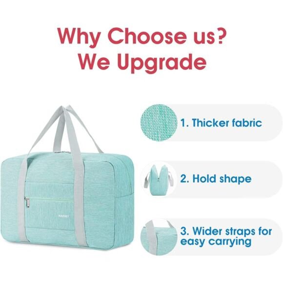 For Spirit Airlines Personal Item Bag 18x14x8 Foldable Travel Duffel Bag Tote - Picture 4 of 8